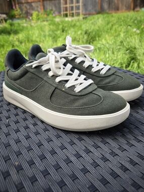 Men's Green Canvas Low-Top Sneakers - Lululemon Cityverse Size 7.5